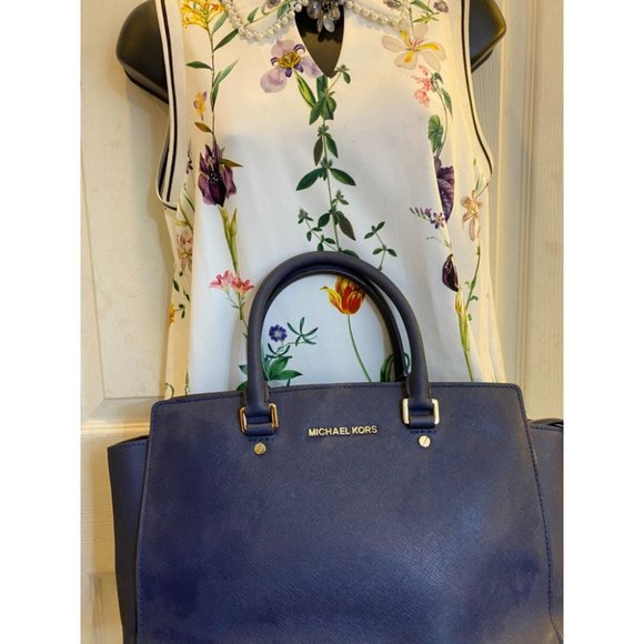 Michael Kors Blue Selma Bag MSRP $390 - Picture 11 of 16